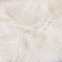 Article Ruban décoratif blanc duveteux, rouleau en fausse fourrure, 10 x 140 cm, 3 pièces