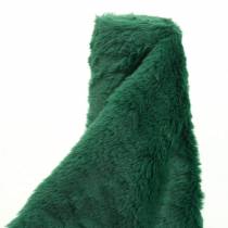 Ruban décoratif fourrure vert foncé 20cm x 200cm