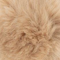 Article Pompon décoratif à suspendre, boule de fourrure duveteuse, 7 cm, lot de 6
