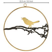 Article Décoration de fenêtre en métal en forme d'oiseau, Ø 22,5 cm, décoration suspendue automnale, élégante décoration murale