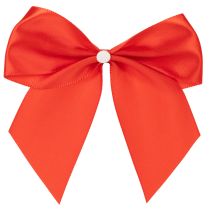Article Nœud décoratif rouge, pré-noué pour le bricolage et l'emballage, 11 cm, 25 pièces