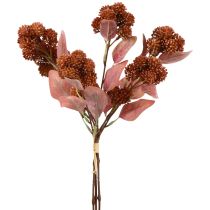 Article Fat Hen Rouge Sedum Stonecrop Fleurs Artificielles 41cm 3pcs