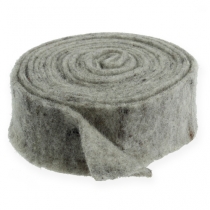 Article Ruban feutre gris 7,5cm 5m