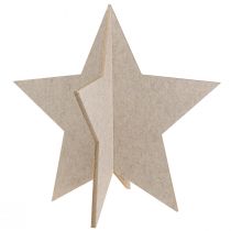 Article Etoile décorative en feutrine à poser décoration de Noël feutrine beige H62cm