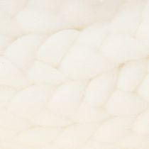 Article Couronne décorative en laine feutrée blanche à suspendre Ø25cm