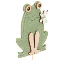 Article Pique de jardin déco en feutre Grenouilles 10cm 12 pièces