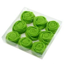 Article Feutrine vert rose Ø6.5cm 9pcs