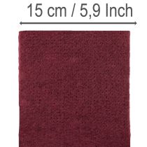 Article Ruban de feutrine en laine, rouge foncé, 15 cm x 5 m, pour la décoration et les loisirs créatifs