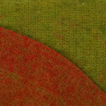 Article Ruban de feutrine de laine bicolore vert/rouge, 15 cm x 5 m, idéal pour décorer les pots de fleurs.