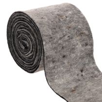 Article Charnière pour pot en feutre de laine bicolore, gris/noir, 15 cm x 5 m