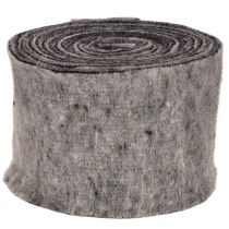 Article Charnière pour pot en feutre de laine bicolore, gris/noir, 15 cm x 5 m