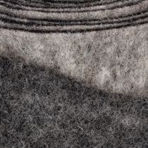 Article Ruban en feutrine, sangle pour casserole, 100 % laine, gris/noir, 7,5 cm de large, 5 m de long