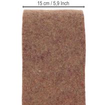 Article Ruban de feutrine bicolore en feutrine de laine, 100 % laine, violet/marron, 15 cm x 5 m