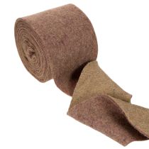 Article Ruban de feutrine bicolore en feutrine de laine, 100 % laine, violet/marron, 15 cm x 5 m