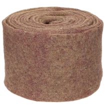 Article Ruban de feutrine bicolore en feutrine de laine, 100 % laine, violet/marron, 15 cm x 5 m
