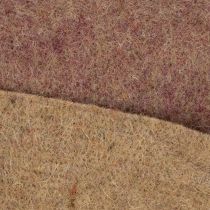 Article Ruban de feutrine bicolore en feutrine de laine, 100 % laine, violet/marron, 15 cm x 5 m