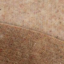 Article Ruban en feutrine de laine bicolore, vendu au mètre pour projets créatifs, marron/blanc, 15 cm x 5 m