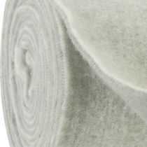 Ruban de feutrine 15cm x 5m bicolore gris, blanc