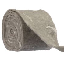 Article Ruban en feutre ruban de laine tissu décoratif plumes grises feutre de laine 15cm 5m