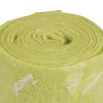 Article Ruban en feutre ruban de laine tissu décoratif plumes vert clair feutre de laine 15cm 5m