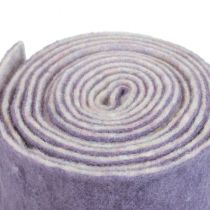 Article Ruban de feutre Franzi ruban de feutre de laine violet bicolore 15cm 4m