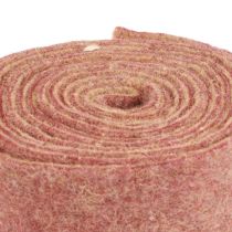 Article Ruban en feutre ruban de laine tissu décoratif rouge vin beige 7,5cm 5m
