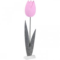 Fleur en feutrine déco fleur tulipe rose H68cm