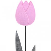Feutrine fleur feutre déco fleur tulipe rose décoration de table H68cm
