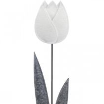 Fleur en feutre feutre déco fleur tulipe blanche H68cm