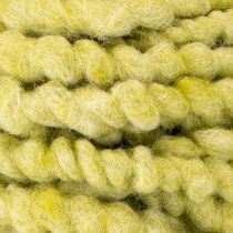 Article Cordon en feutrine duveteuse Mirabell, laine, vert, ruban décoratif de 25 m pour l'art floral, la décoration, les loisirs créatifs et le bricolage.