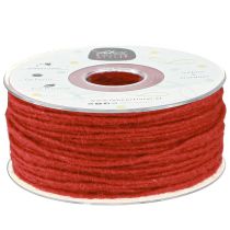 Article Cordon feutre fil de laine cordon de laine fil de mèche rouge 100m