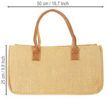 Article Sac en feutre aspect raphia 50 cm x 25 cm x 25 cm
