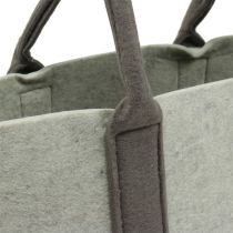 Article Sac en feutre gris / marron 54cm x 34cm x 15cm