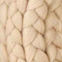 Article Couronne décorative en feutre de laine marron clair à suspendre Ø30cm L4cm