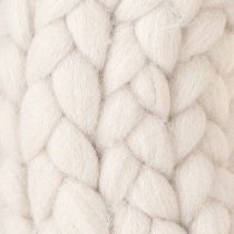 Article Couronne décorative en laine feutrée à suspendre en beige Ø30cm H4cm