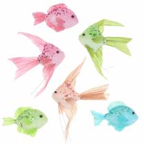 Article Poisson décoratif à suspendre vert rose orange bleu 13-24cm 6pcs