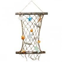 Article Filet de pêche décoration murale décoration poisson décoration maritime 38x50cm