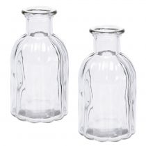 Article Vase bouteille petit Ø5,5cm H10,5cm transparent 6 pcs