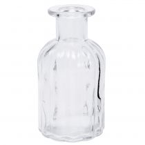 Article Vase à fleurs bouteille décoratif Ø7,5cm H13,5cm transparent 6 pcs