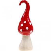 Article Déco Amanite Mouche Céramique Déco Champignon Rouge Blanc Ø6.5cm H21cm