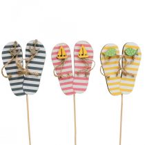 Tongs piquets de jardin bois décoration maritime 31cm 12pcs