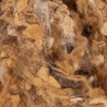 Article Laine de mouton mélangée brune, laine naturelle, en vrac, pour loisirs créatifs, 250 g