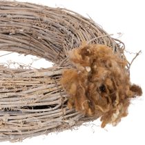 Article Laine de mouton mélangée brune, laine naturelle, en vrac, pour loisirs créatifs, 250 g
