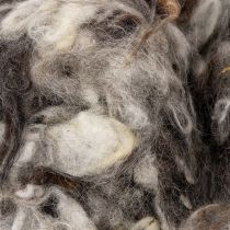 Article Laine de mouton décorative naturelle grise mouchetée en vrac 250 g
