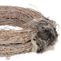 Article Laine de mouton décorative naturelle grise mouchetée en vrac 250 g
