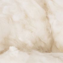Article Laine de mouton en vrac, laine naturelle, mélange blanc, polyvalente, 250 g
