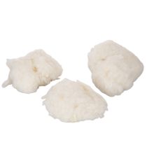 Article Laine de mouton en vrac, laine naturelle, mélange blanc, polyvalente, 250 g