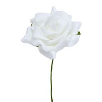 Article Rose en mousse Ø 7,5cm blanche 18 pcs