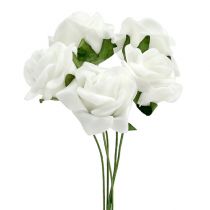 Article Rose en mousse Ø 3,5cm blanche 48 pcs