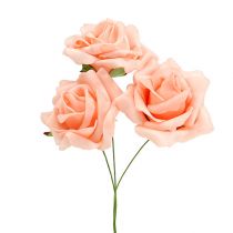 Article Rose en mousse Ø 6cm rose saumon 27 pcs
